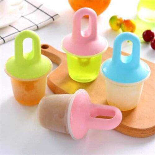 Ice Cream Popsicle Molds Cooking Tools Rectangle Shaped Reusable Classic DIY Frozen Ice Cream Pop Baking Moulds 3 Colors