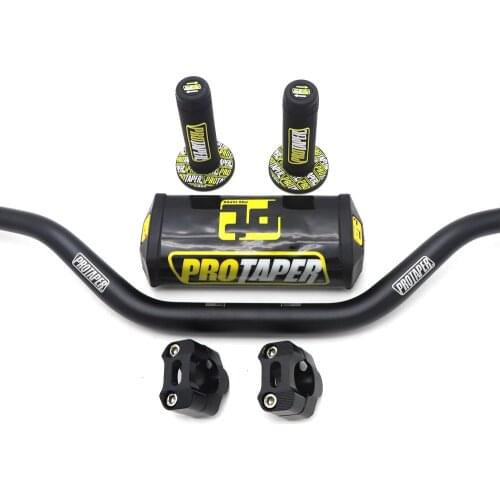 Handlebar Pads PRO Taper Grips CNC Clamp Fat Bar 1-1/8" Pit Bike Motocross Motorcycle 28mm For SX SXF EXC XCW EXCF