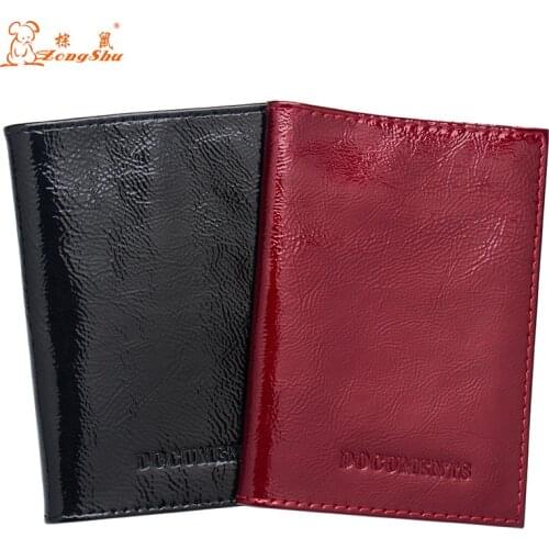 Russian simple Oil surface Genuine Leather simple Auto Driver License Bag Cover for Car Driving Documents Card Credit Holder