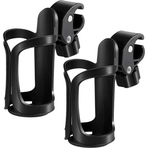 Cup Holder for Strollers,2 Pcs,Rotatable Through 360 Degrees,for Golf Carts,Strollers,Mountain Bikes, Wheelchair Buggies