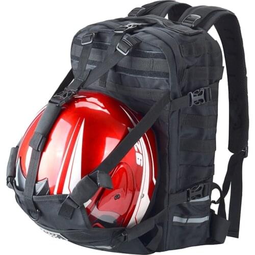 Waterproof Large Capacity Molle Motorcycle Helmet Backpack Cycling Storage Holder Basketball Football Hiking Helmetcatch Bag