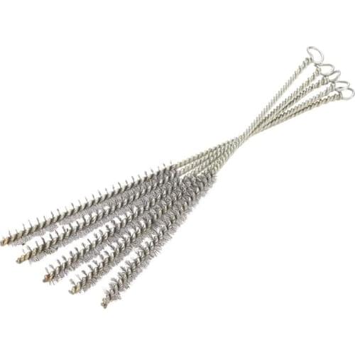 New 2~5pcs 1.2cm Diameter Wire Tube Brush 0.3mm Steel Wire Thickness Cleaning Brush 30cm Total Length Metal Handle Hand Tool