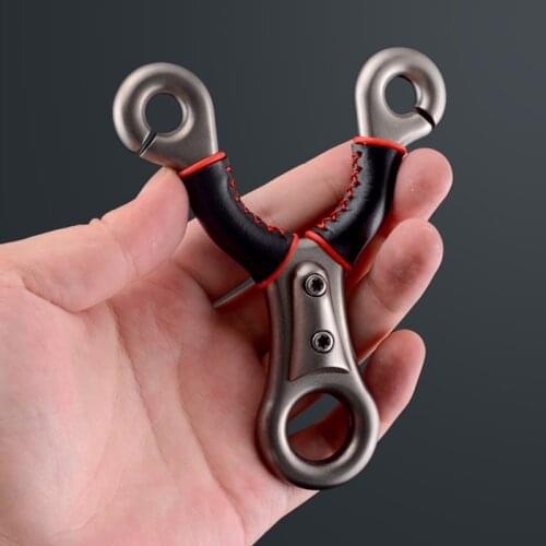 Stainless Steel TraditionalSlingshot Frame with Round Rubber Band Strong Outdoor Professional Mini Catapult Toys For Children