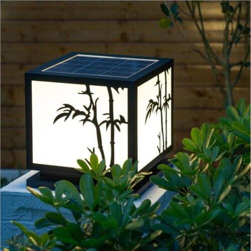 Outdoor Solar Pillar Lamp European Villa Wall Light Waterproof Home Garden Courtyard Villa Gate Lamp