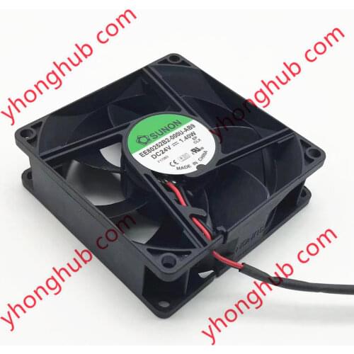 SUNON EE80252B2-000U-AB9 DC 24V 1.40W 80x80x25mm 2-Wire Server Cooling Fan