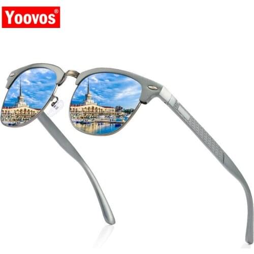 Yoovos 2021 Polarized Vintage Men Sunglasses Brand Designer Classic Sun glasses Shopping UV400 Fashion Oculos De Sol Feminino