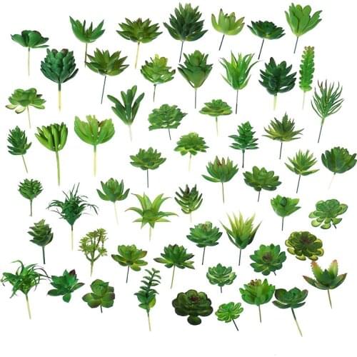 Green Artificial Succulents Plants Home Garden Office Bedroom Decor Desktop Fake Flower Plants Bonsai Festive & Party Supplies