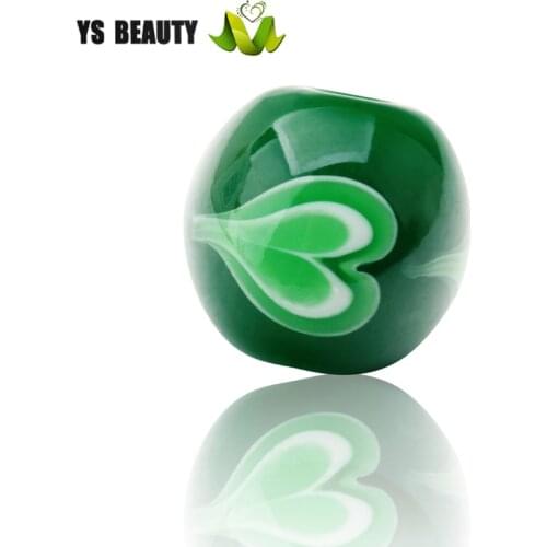 Green heart-shaped beads with beads hand-drawn beads cute pet Kitty beads string cat bracelet girls fashion accessories