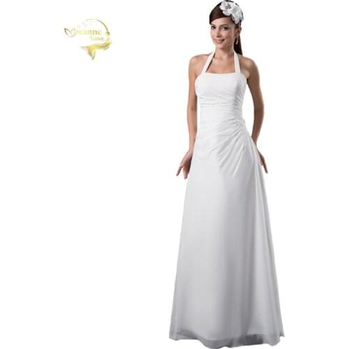 Fashion New Arrival Vestido De Festa Evening Dresses 2020 White Simple Halter Prom Event Dress Robe De Soiree Lady Dress OL5211