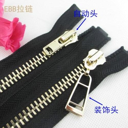 10# Luxury OVERSIZE METAL ZIPPER BLACK Single OPEN END FOR JACKET OVERCOAT Tailor SEWING ACCESSORIES