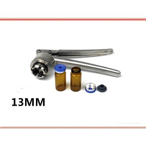 1 x 13mm Stainless Steel Manual Vial Crimper Flip Off Caps Hand Sealing Machine Tool