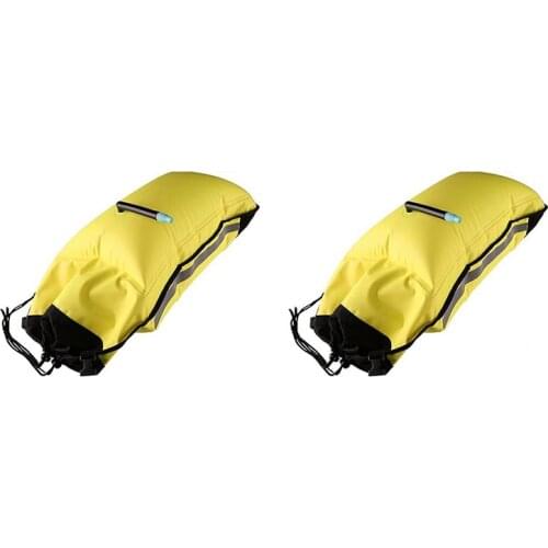 2Pcs Canoe Kayak Inflatable Boat Paddle Float Safety Bag with Quick Release Buckle