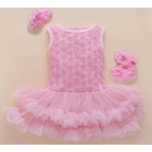 2018 New Born Baby Girl Princes Dress Vestido Batizado Newborn 1st Birthday Gift Bow Robe Fille Mariage Floral photography Set