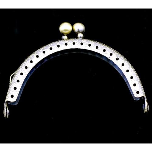 50PCS 8.5cm Semicircle Metal Purse Bag Frames Embossed Kiss Clasps Clutch Buckle Handbag Handle Double Ball Luggage Hardware