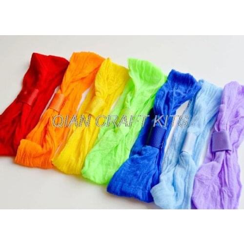 50pcs Interchangeable Nylon Headband Rainbow Assortment Set for Babies Toddlers and Children