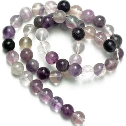 Wholesale Natural Purple Fluorite Stone Beads 4 6 8 10 12mm Loose Beads DIY Making Bracelet Necklace Jewelry Accessories