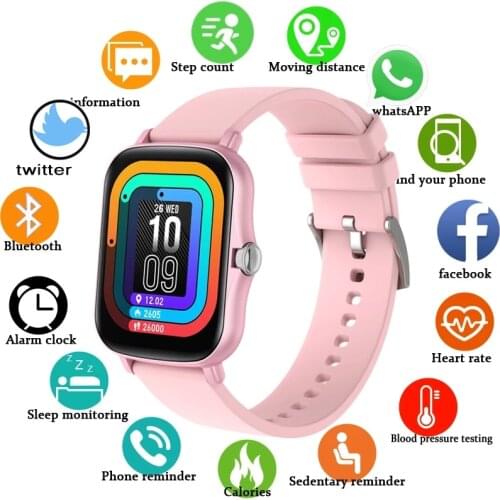 LIGE P8 Plus 1.69 inch 2021 Watches Men Full Touch Fitness Tracker IP67 waterproof Women GTS 2 clock watch for Xiaomi phone+box