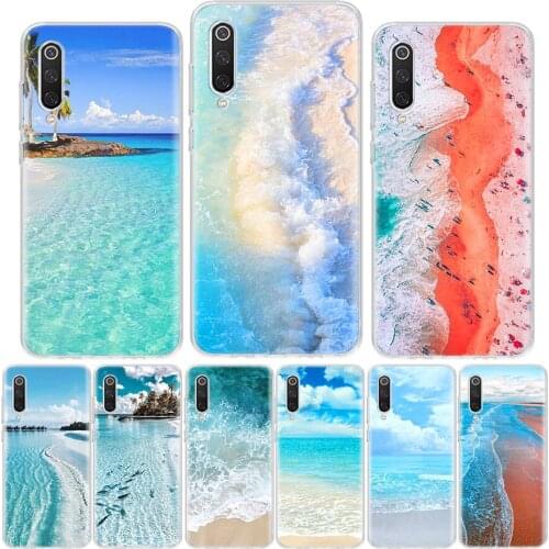 Clear Sea Sky Sandy beach hard Phone Case For Xiaomi Redmi Note 10 9 9S 8 8T 7 6 5 9C 9A 8A 7A 6A 5A Pro S2 K20 K30 Coque