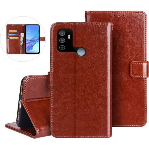 For OPPO A32 6.5 inch Leather Case On For Coque OPPO A32 PDVM00 Premium Magnetic Flip Wallet Cover Phone Cases Fundas