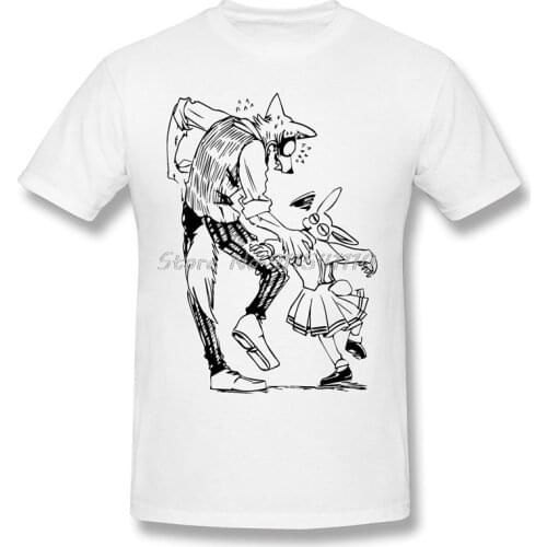 T-Shirt for Men Beastars Legoshi And Haru 100% Cotton Tees Crewneck Beastars japanese anime Short Sleeve T Shirt 6XL
