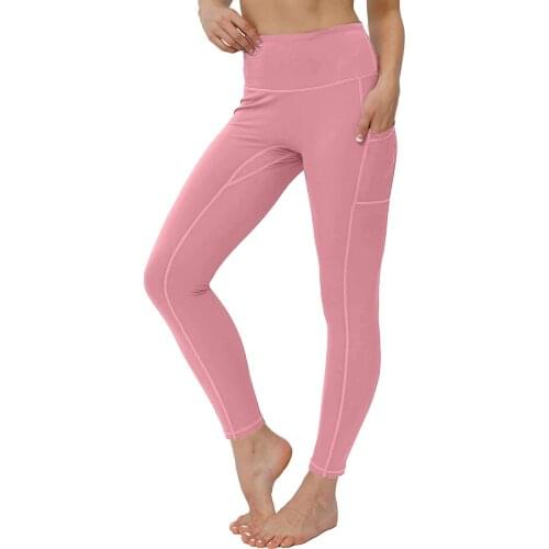 Leggings for fitness Sweat absorbing high waist elasticity Solid color seamless leggings sport bodybuilding leggings women
