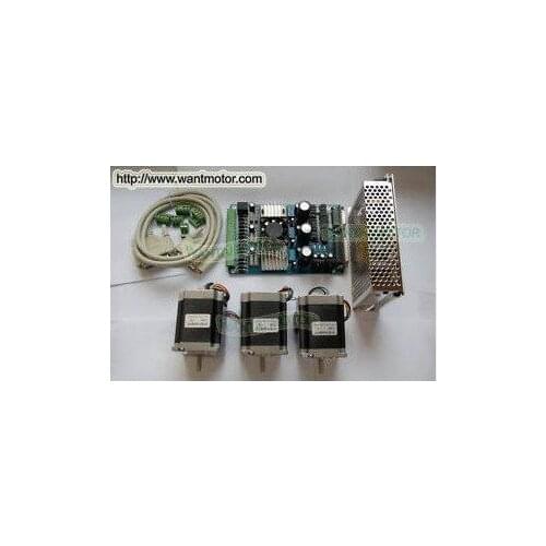 Best Selling! 3 Axia Nema 23 Stepper Motor 57BYGH633B dual shaft 270oz-in+3 Axis Driver Board TB6560 CNC Mill Cut Laser Plasma