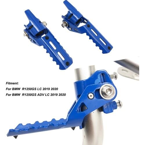Motorcycle Highway Front Foot Pegs Folding Footrests Clamps 22-25mm For BMW R1250GS R 1250 GS adv adventure LC HP GSA 2019 2020