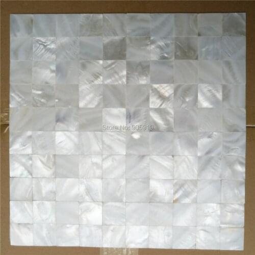 White color Chinese freshwater shell seamless mother of pearl mosaic tile for bathroom decoration wall tile 11 square feet/lot