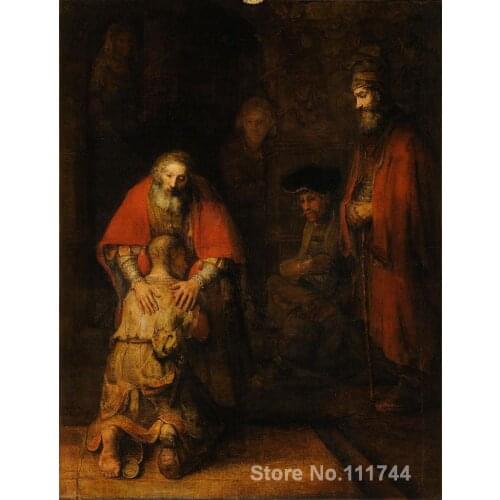 Portrait art Return of the Prodigal Son Rembrandt van Rijn paintings for sale High quality Hand painted