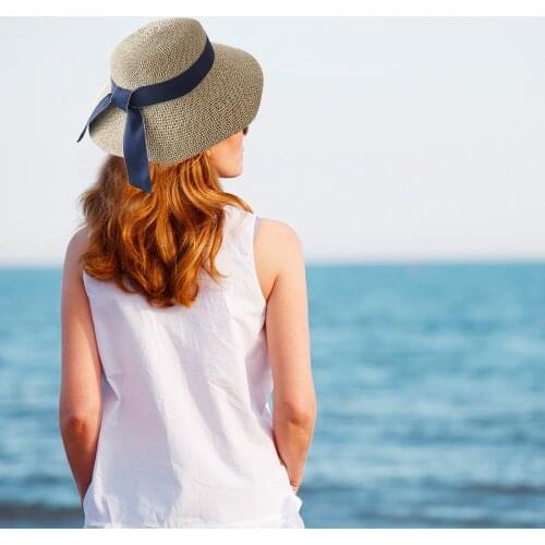 2021 New Straw Sun Hat For Women Outdoor Sunshade Beach Hat Fashion Casual Adult Beach Hat Summer Cap Chapeau Femme Casquette