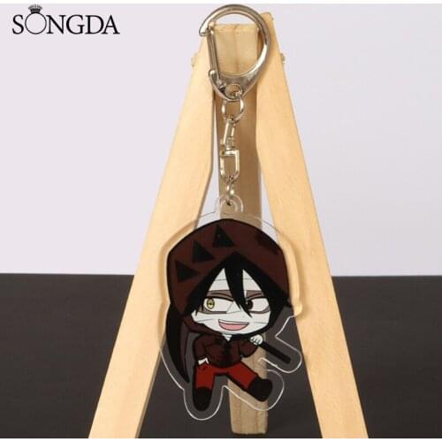 SONGDA Anime Angels of Death Acrylic Keychain Cute Figure Double-Sided Key Chain Perfect Car Keyring Pendant Jewelry Accessories