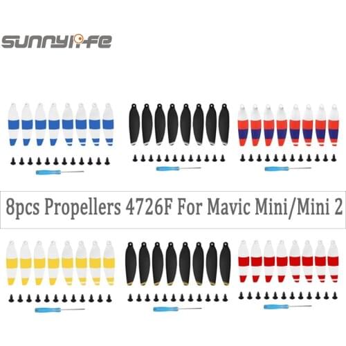 SUNNYLIFE 8pcs MINI2 Lightweight Propellers For Mavic Mini 2 4726F Foldable Low Noise for DJI Mavic Mini/Mini 2 Accessories