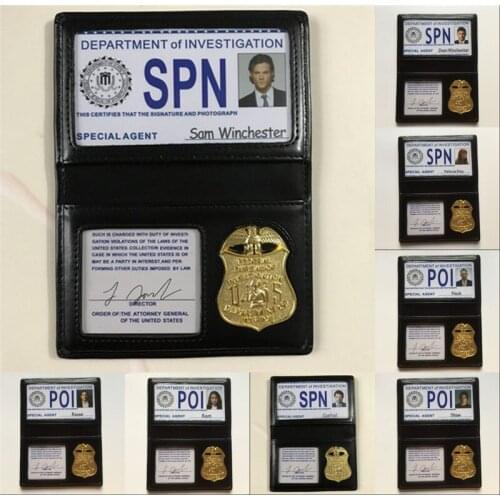 Supernatural SPN Suspect Tracker characters POI Metal ID card Holder Shaw Root/Dean special unique Fans Essentials ID Customized