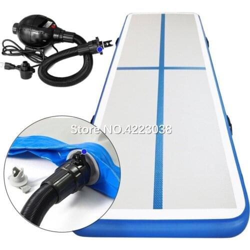 4m Air Track Inflatable Gymnastics Tumbling Air Track Mat with Electric Air Pump for Cheerleading/Practice Gymnastics/Beach/Park