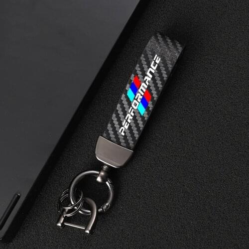 4S Custom Leather Car KeyChain 360 Degree Rotating Horseshoe Key Rings for bmw e90 e60 e46 e92 f20 f30 f31f10 car Accessories