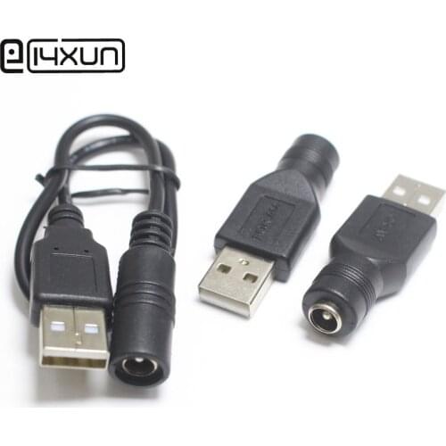 1pcs 5.5*2.1mm female jack to USB 2.0 Male Plug 5V DC Power Plugs Connector 5.5x2.1mm Charging Audio Adapter for Laptop PC