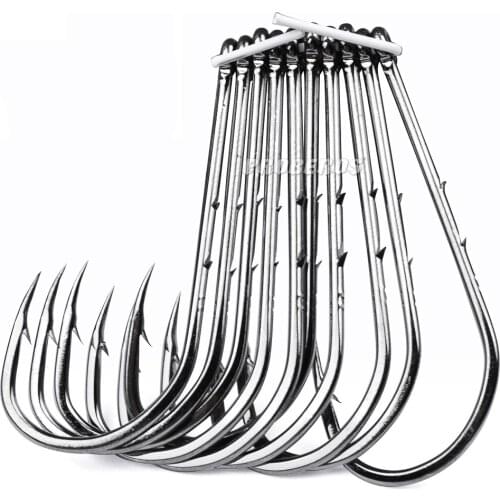 10pcs Fishing Hooks stainless steel sea Barbed Worm Carp Single Hook Accessories Baitholder Carp Fishing Barbed Hook