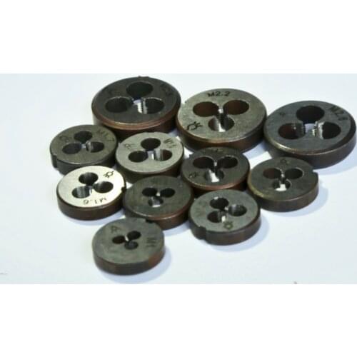 Free shipping 12PCS Mini Metric threading die from M1-M2.6 Threading Tools Lathe Model Engineer Thread Maker for small workpiece