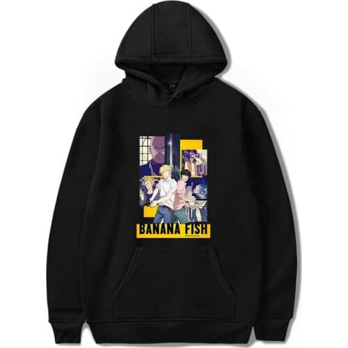 2021 Banana Fish Anime Hoodie Men/Women Popular Fashion Harajuku Banana Fish Hoodies Sweatshirt Pullover Streetwear Clothes Tops