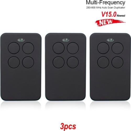 3pcs Gate Remote Control Multiple frequency 280-868MHz Garage Door Opener 433MHz Duplicator Control Controller 433.92 868.35MHz