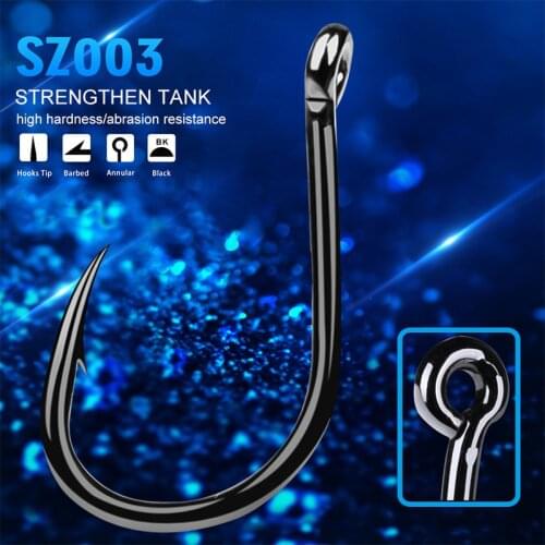 50pcs/lot High Carbon Steel Barbed Single Circle Fishing hooks Sea Fishinhook Fly Fishing carp octopus Accessories Tackle