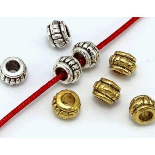 6mm 20pcs/1lot Tibetan Silver Antique lantern beads Loose Bead Spacer Beads Connectors for DIY Jewelry Making bracelet fh5wx