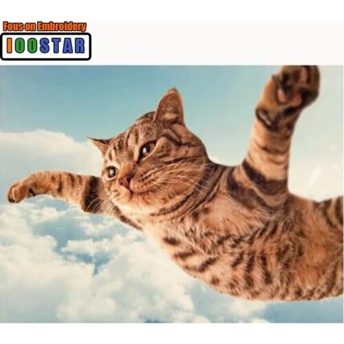 Diamond Painting Cross Stitch Animal 5D DIY Diamond Embroidery Sale Cat Full Round Diamond Mosaic Bead Work Home Decor