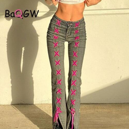 Женские джинсы клеш BAQGW China At AliExpress