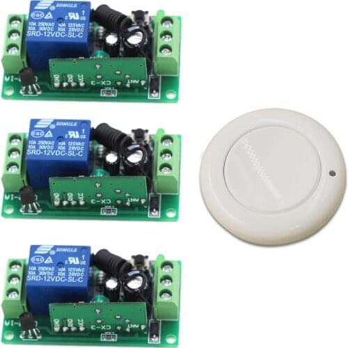 2017 New Item 9V 12V 24V Wireless Remote Controls 1CH Wireless 315/433MHz Remote Control Switch with Multifuction Cross Type