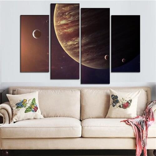 Large Canvas Wall Art Canvas Picture Jupiter Planet Pictures Outer Space Poster Modern Home Wall Decor Custom Print on Canvas