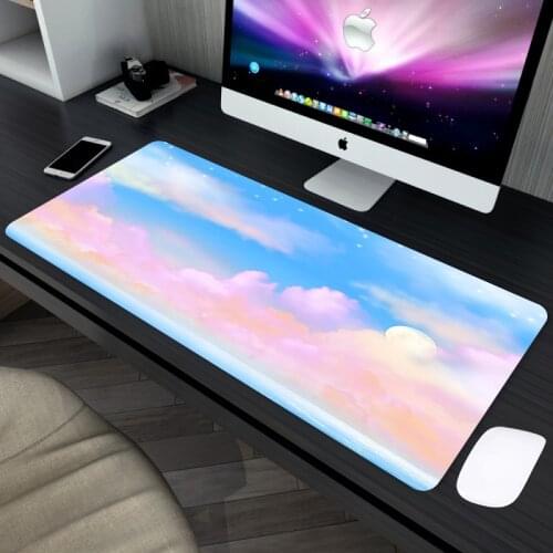 Color Cloud Mause Pad Mouse Anime Gaming Keyboard Computer Mat Kawaii Gamer Pc Complete Mats Office Carpet Desk