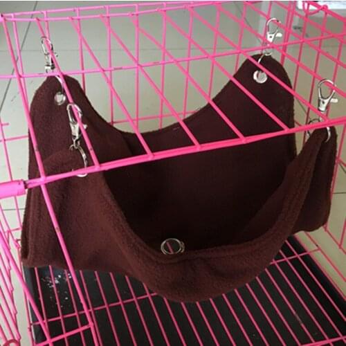 Hamster Hammock With Hook Leaky Hole Winter Warm Fleece Beds For Guinea Pig Ferret Rat Chinchilla Washsble Small Pet Cages House
