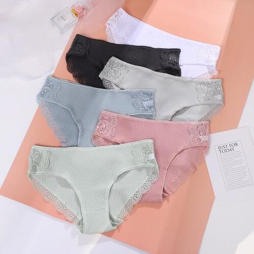 Cotton Panties Sexy Panty Briefs Lace Panties Women Underwear Lingerie Panties for Female Ladies Floral Pantys Underpants
