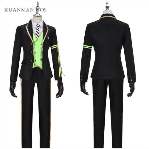Twisted-Wonderland Diasomnia Malleus Draconia Coat Pants Suit Adult Clothing Halloween Cosplay Costume For Women Man Horn